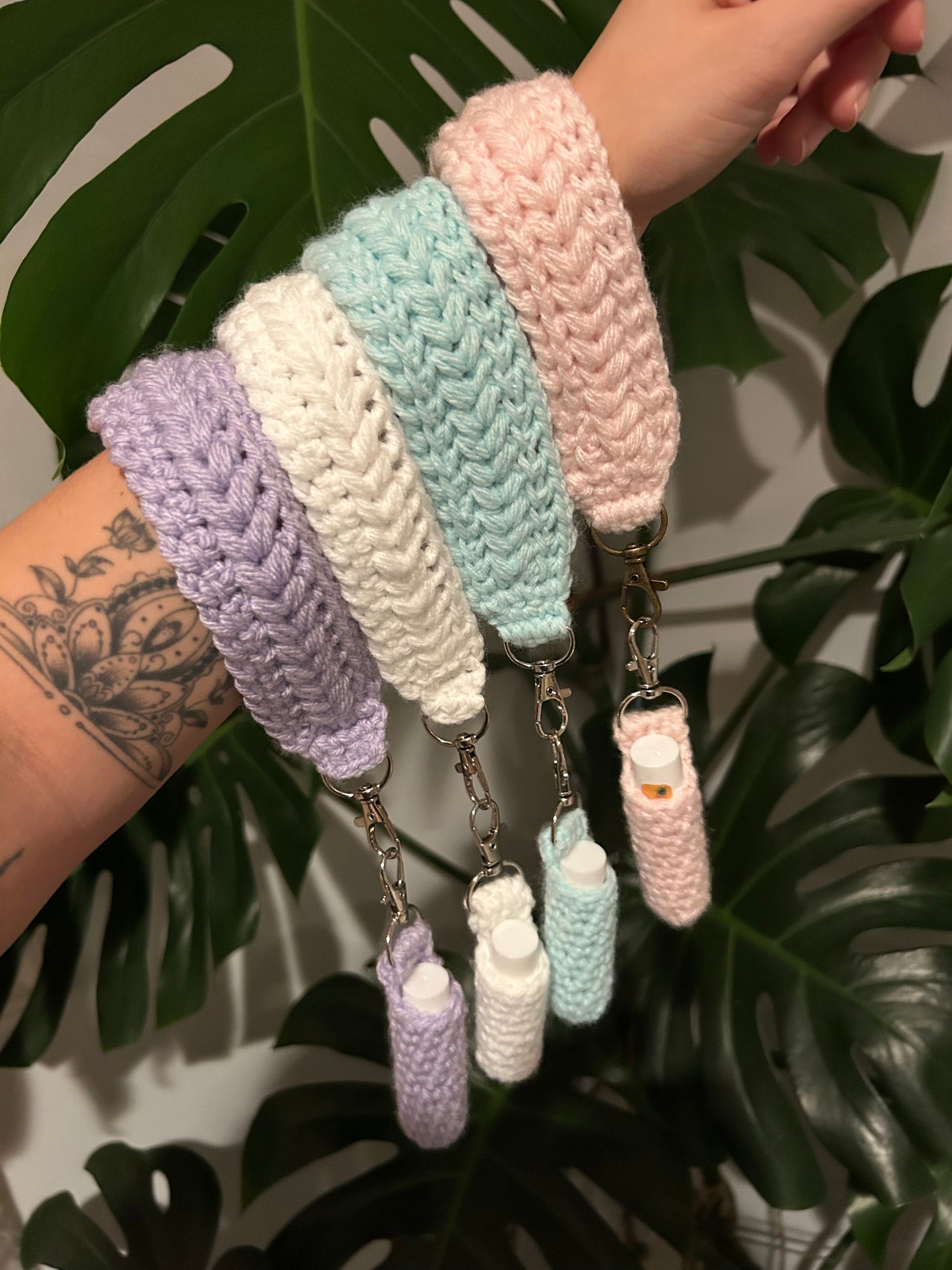 Keychain wristlet with chapstick