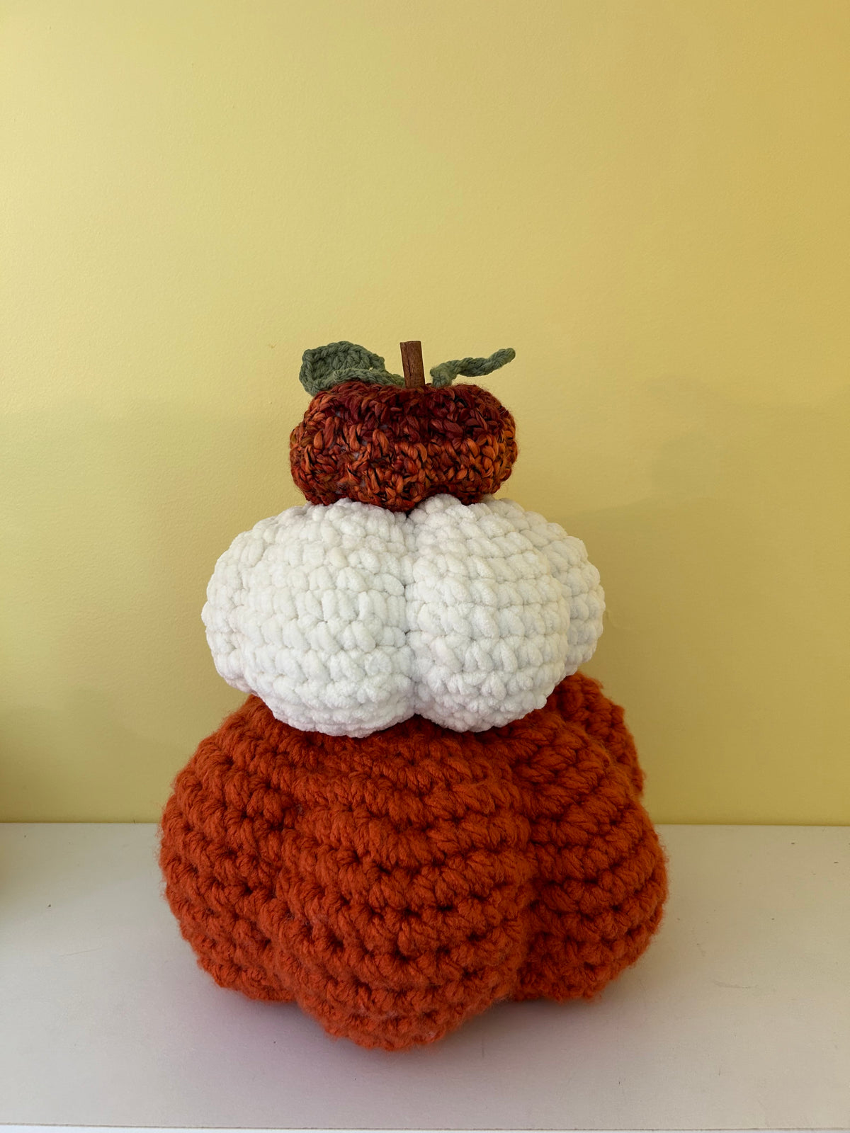Pumpkin stack centerpiece