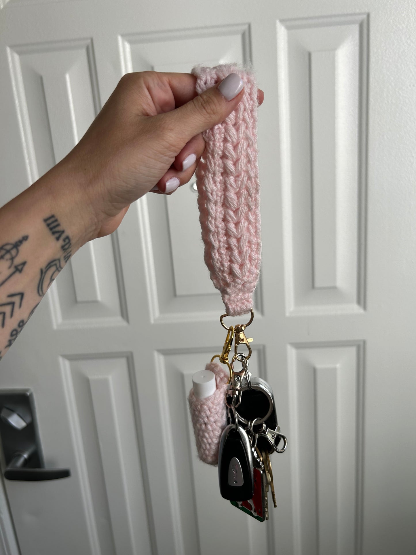 Keychain wristlet with chapstick
